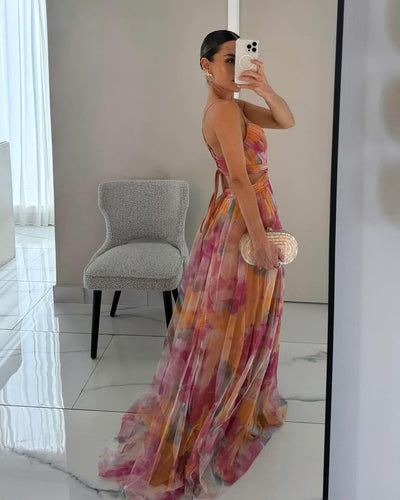 OSiB™ | Enchanting Maxi-dress with Floral Prin