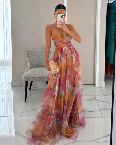 OSiB™ | Enchanting Maxi-dress with Floral Prin