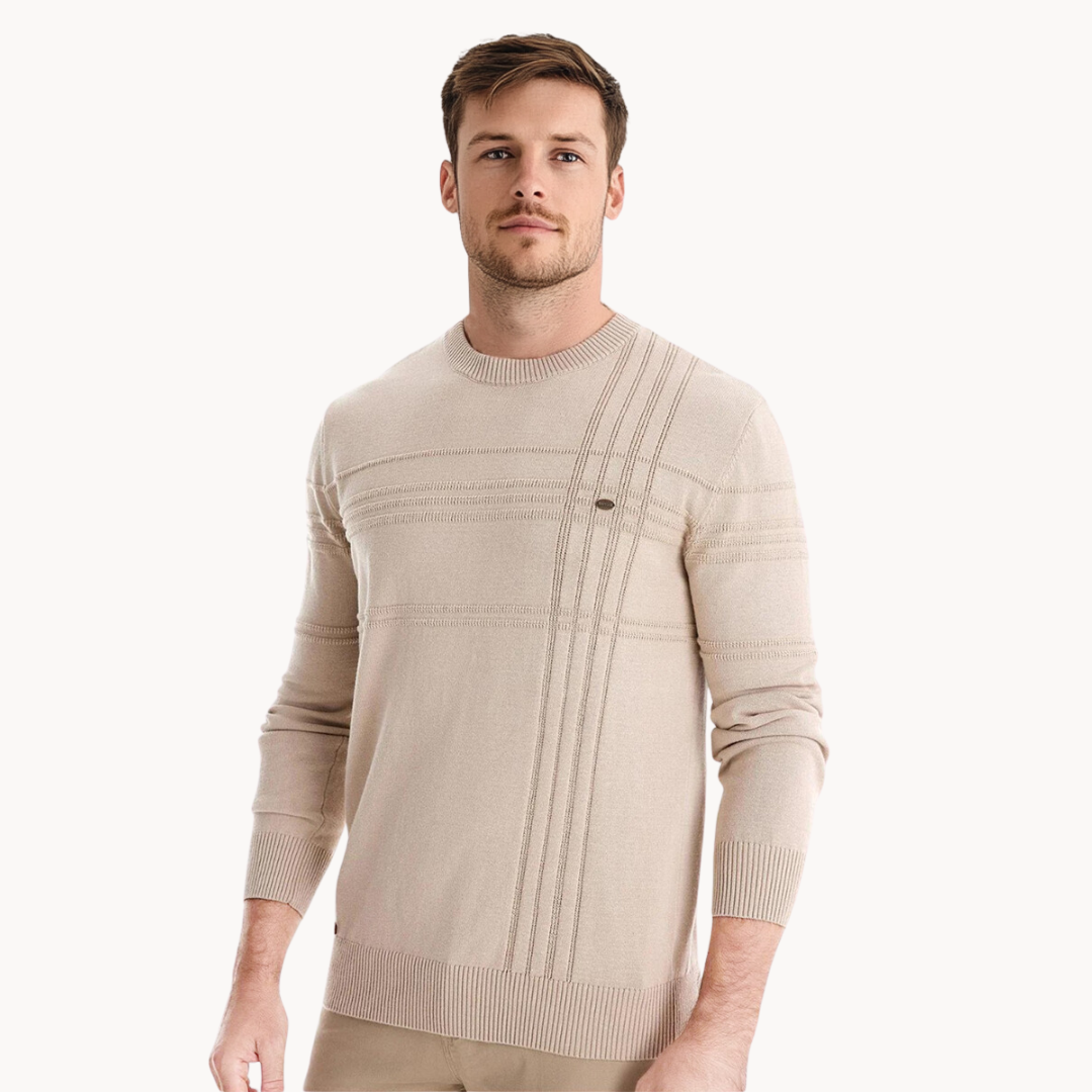 OSiB™ | Stylish men's jumper with checked design