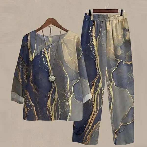 OSiB™ |Katell – Effortless elegance flowing shirt and trousers set.