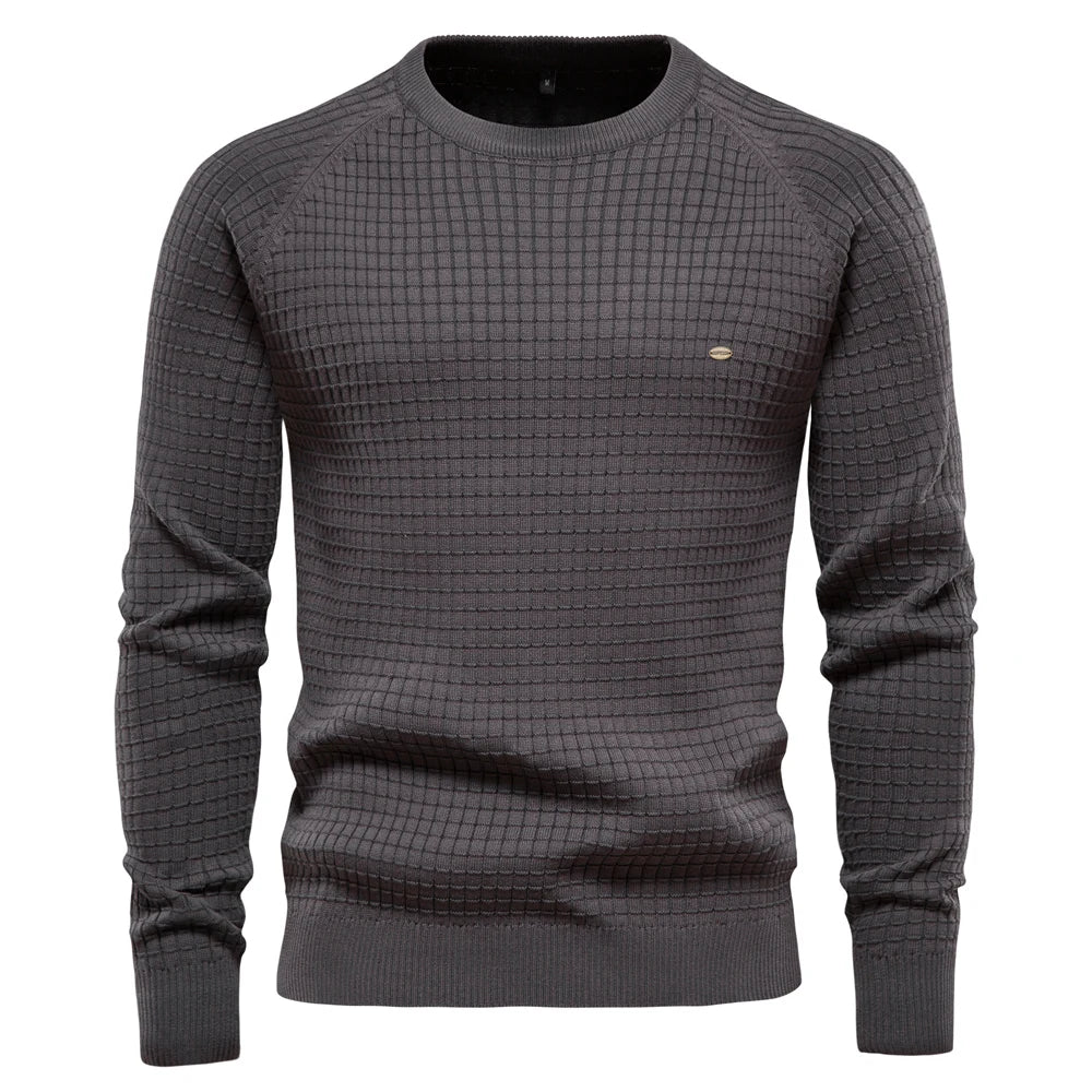 OSiB™ |  Men's Sweater with Grid Pattern