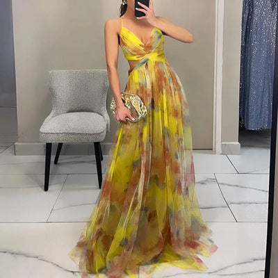 OSiB™ | Enchanting Maxi-dress with Floral Prin