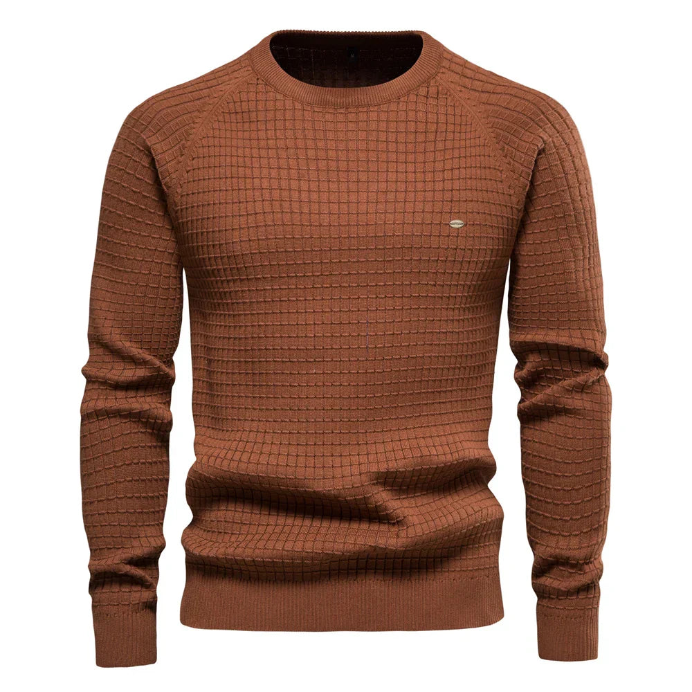 OSiB™ |  Men's Sweater with Grid Pattern