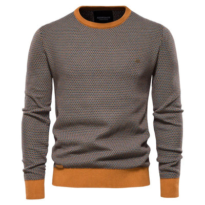 OSiB™ |Men's jumper with checked pattern