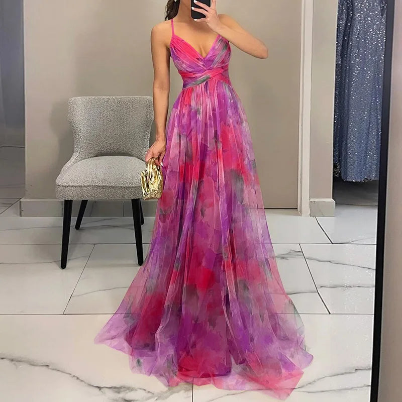 OSiB™ | Enchanting Maxi-dress with Floral Prin
