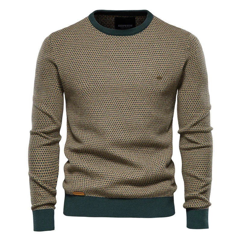 OSiB™ |Men's jumper with checked pattern