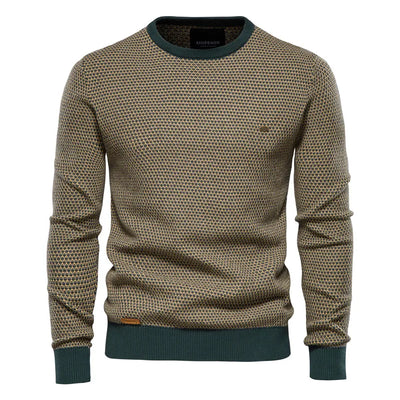 OSiB™ |Men's jumper with checked pattern