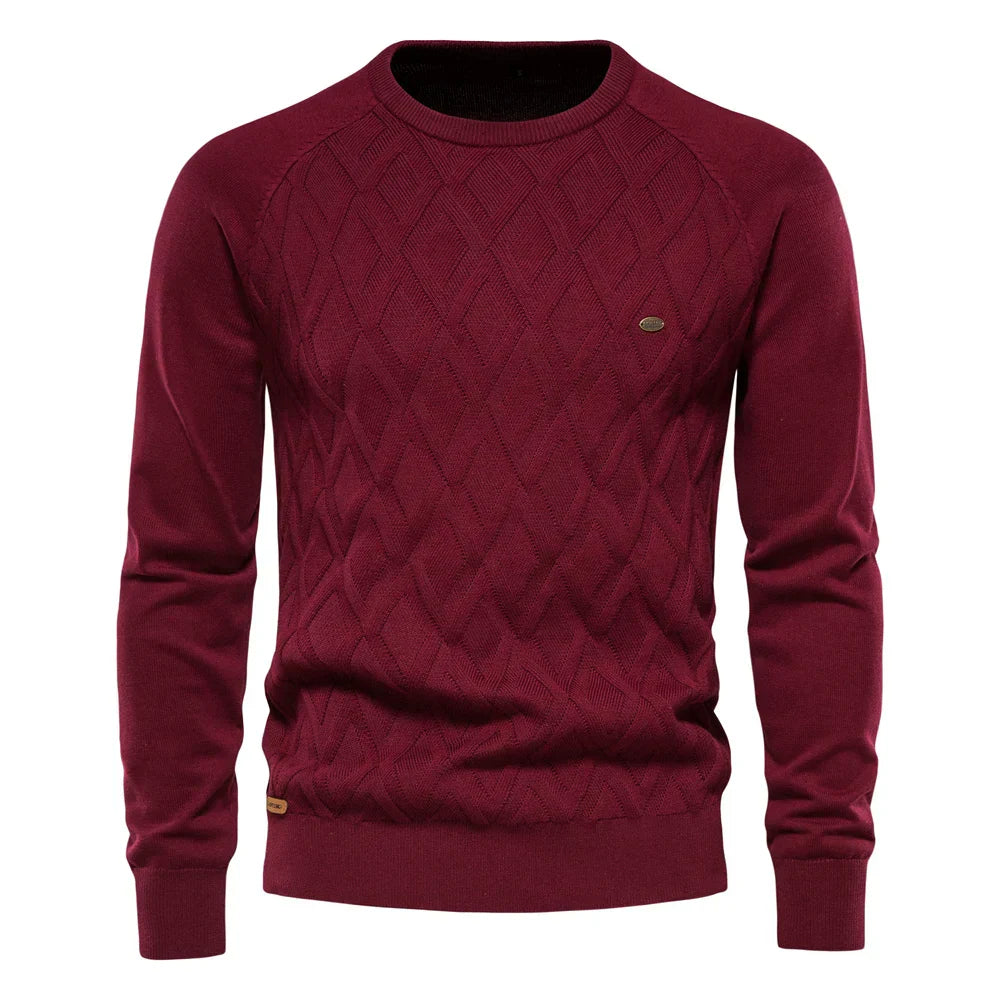 OSiB™ | Men's Sweater with Diamond Pattern