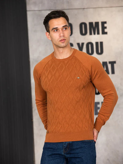 OSiB™ | Men's Sweater with Diamond Pattern