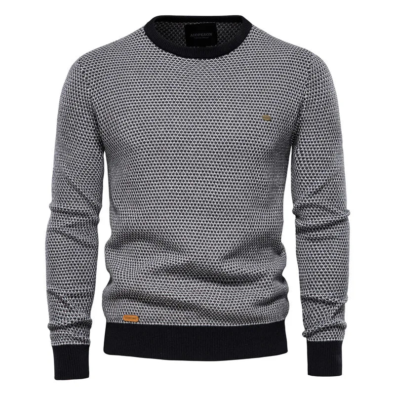 OSiB™ |Men's jumper with checked pattern