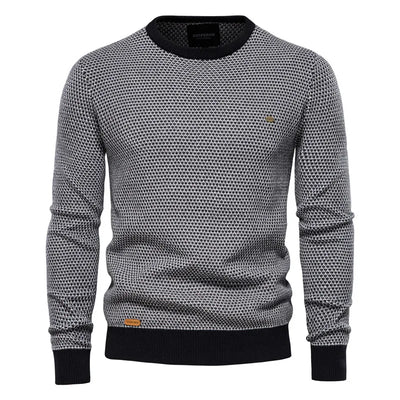 OSiB™ |Men's jumper with checked pattern