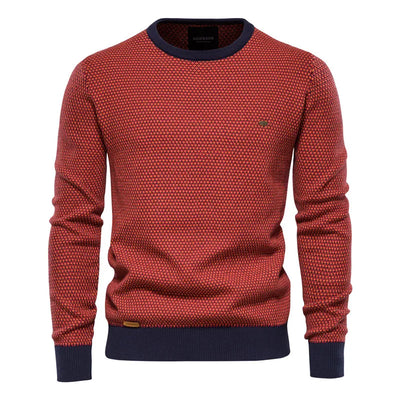 OSiB™ |Men's jumper with checked pattern