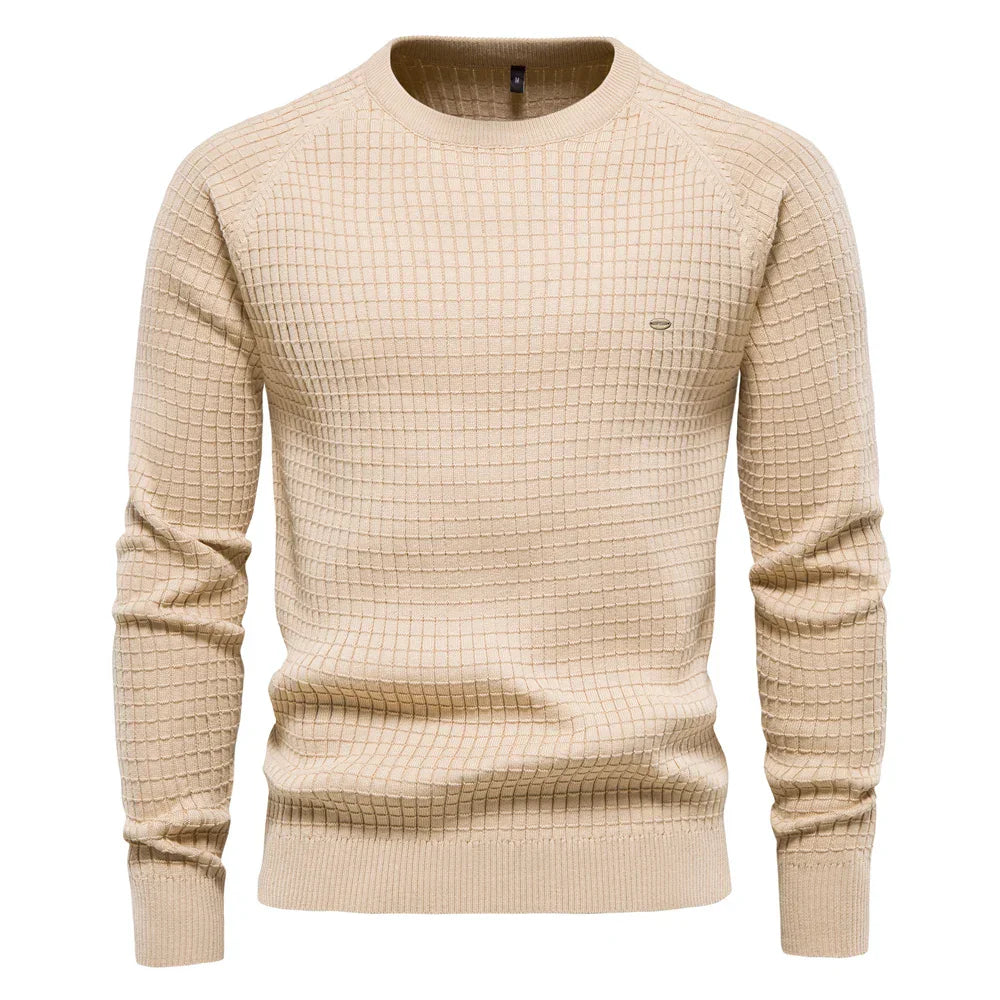 OSiB™ |  Men's Sweater with Grid Pattern
