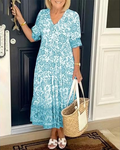 OSiB™ | Floral V-neck Dress