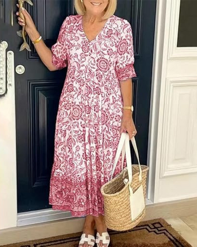 OSiB™ | Floral V-neck Dress