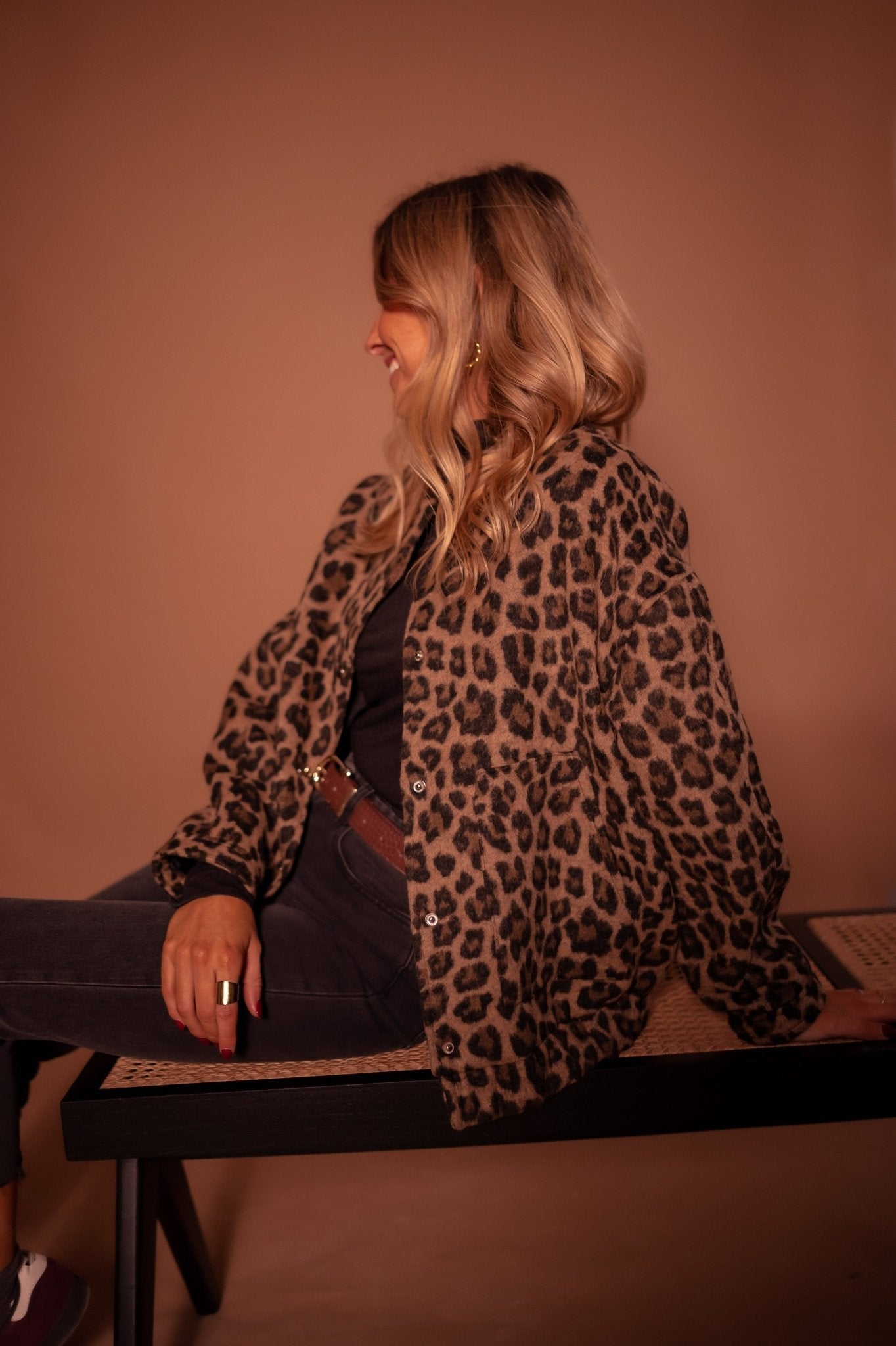 OSiB™| Luna Trendy Jacket with Leopard Print